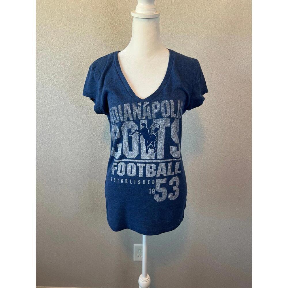 NFL Team Apparel Indianapolis Colts Graphic TShirt Blue Size Large